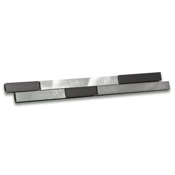 Wandtegelstrip Aluminium/Zwart 30x3 Cm 2 Wandtegelstrip Aluminium/Zwart 30x3 Cm - Afbeelding 2