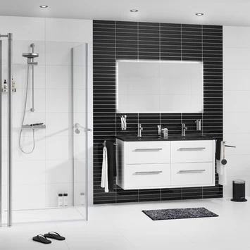 TIGER Boston Kolomkast 40cm Wit Hoogglans Rvs 4 TIGER Boston Kolomkast 40cm Wit Hoogglans Rvs - Afbeelding 4