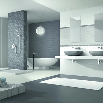 Wandtegel Fusion Wit 20x50 Cm 1,2 M² 2 Wandtegel Fusion Wit 20x50 Cm 1,2 M² - Afbeelding 2