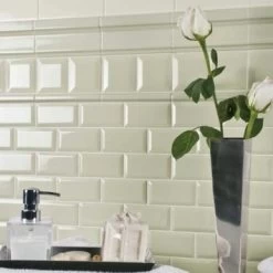 Wandtegel Metro Creme 10x20 Cm 0,96 M² 5 Wandtegel Metro Creme 10x20 Cm 0,96 M² -Badkamer Winkel 123 9421