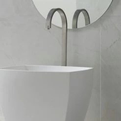 Wandtegel Aspen Marmer Wit/Grijs 25x33 Cm 1,5 M² 7 Wandtegel Aspen Marmer Wit/Grijs 25x33 Cm 1,5 M² -Badkamer Winkel 123 9444