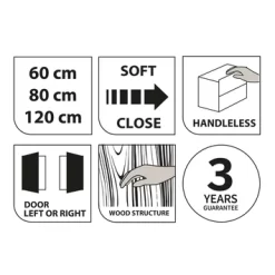 Tiger Karlo Kolomkast Naturel Eiken 160 Cm -Badkamer Winkel 123 955