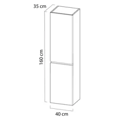 Tiger Karlo Kolomkast Naturel Eiken 160 Cm -Badkamer Winkel 123 956
