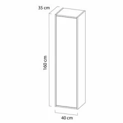 Tiger Helsinki Kolomkast 40 Cm Naturel Eiken -Badkamer Winkel 123 965