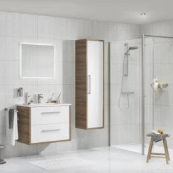 TIGER Boston Kolomkast Chalet Eik Rvs 40cm 9 TIGER Boston Kolomkast Chalet Eik Rvs 40cm -Badkamer Winkel 123 970