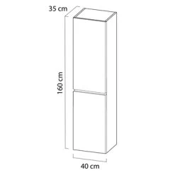 Tiger Kolomkast Karlo Zwart Mat -Badkamer Winkel 123 978