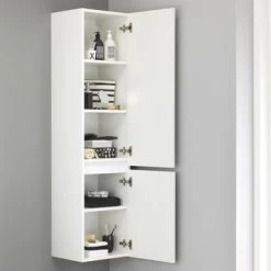 Tiger Karlo Kolomkast Sneeuwwit 160 Cm -Badkamer Winkel 123 981