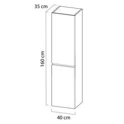 Tiger Karlo Kolomkast Sneeuwwit 160 Cm -Badkamer Winkel 123 984